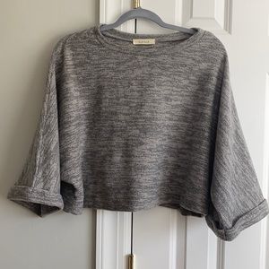 Illa Illa wide sleeve top charcol grey